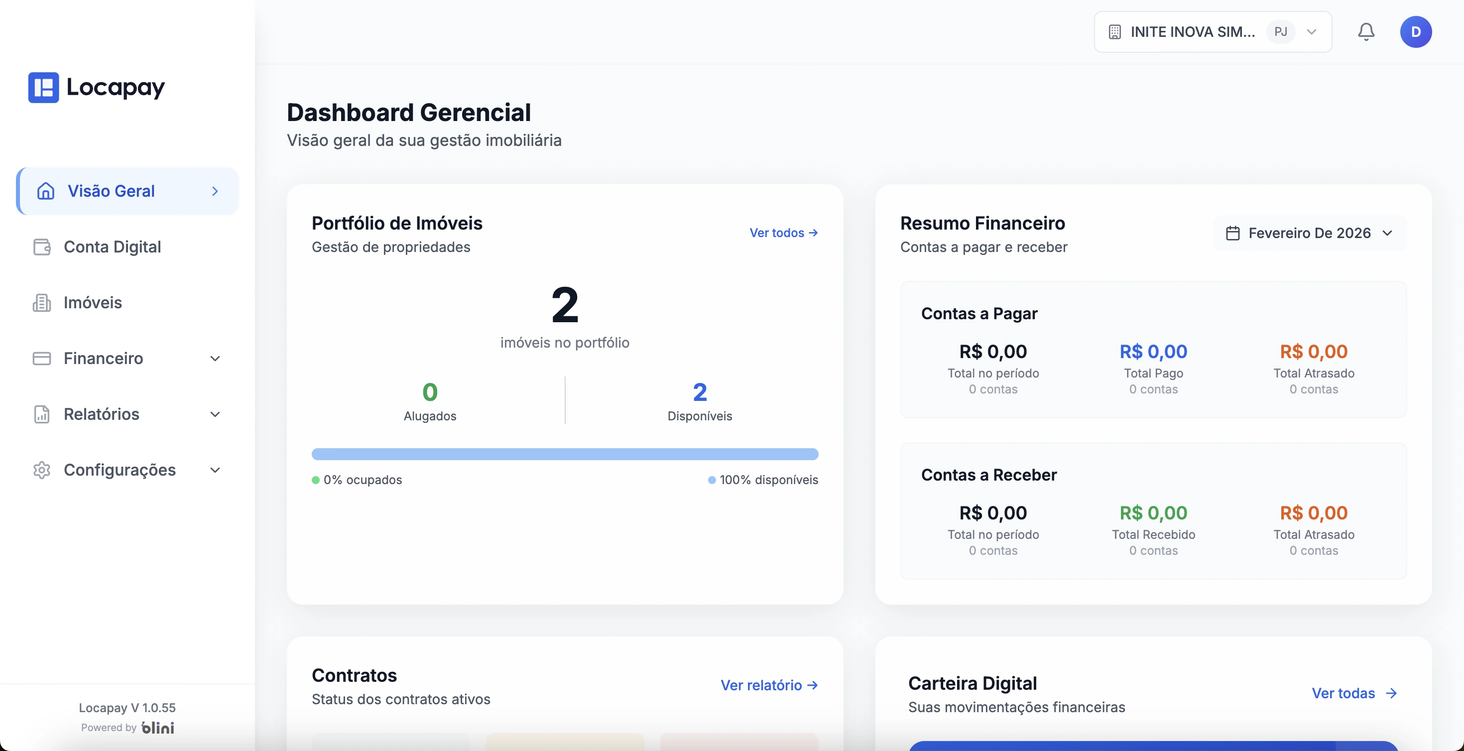 Dashboard Locapay - Gestão de Imóveis
